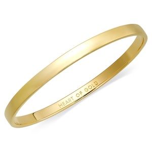 KATE SPADE heart of gold idiom bangle bracelet